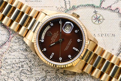 rolex with brown